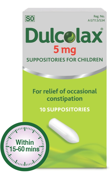 Dulcolax Laxative 5 mg Suppositories Package